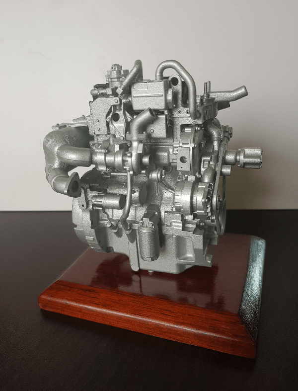 Silver Metallic Engine Model